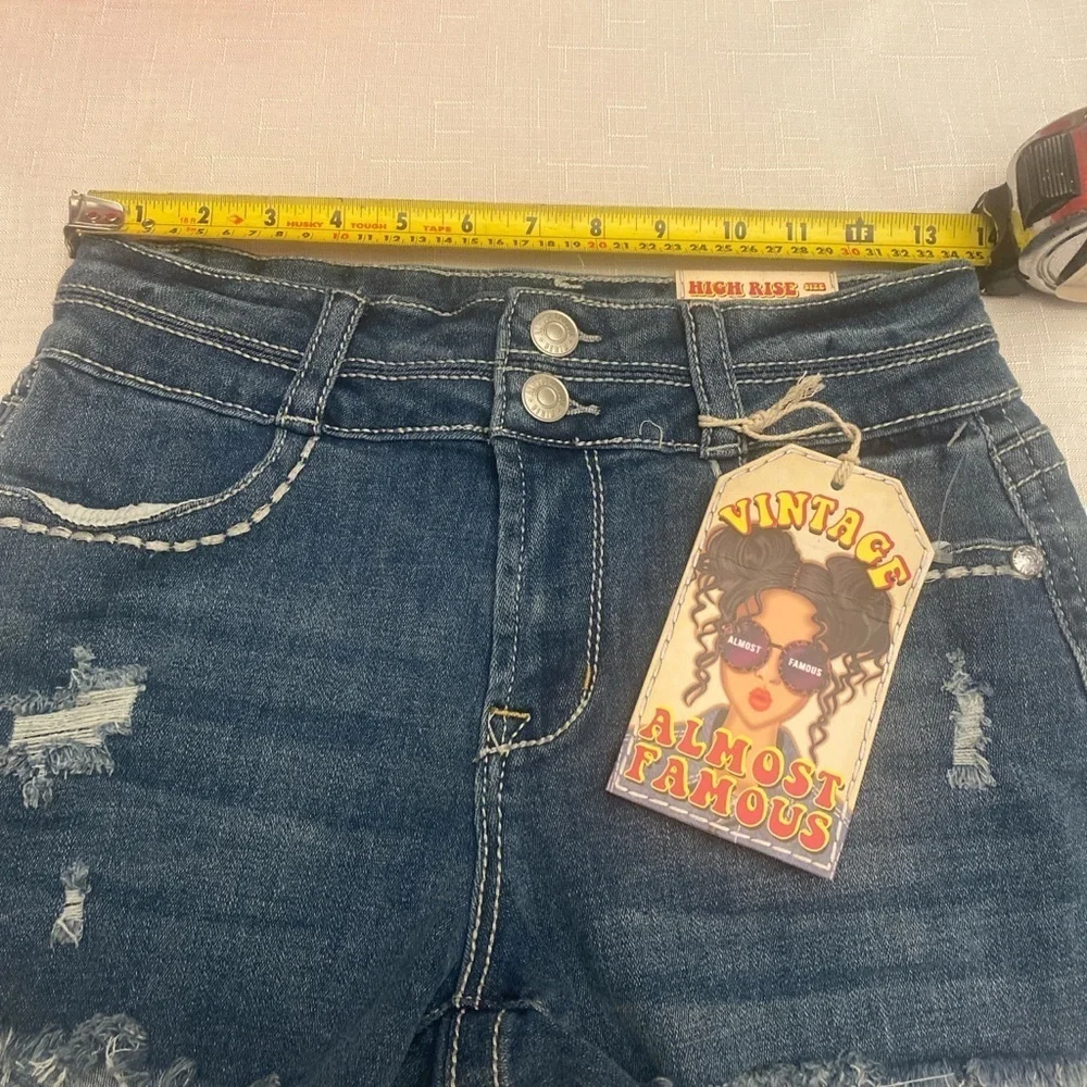 Almost Famous Blue Distressed Cut-Off Jean Shorts
